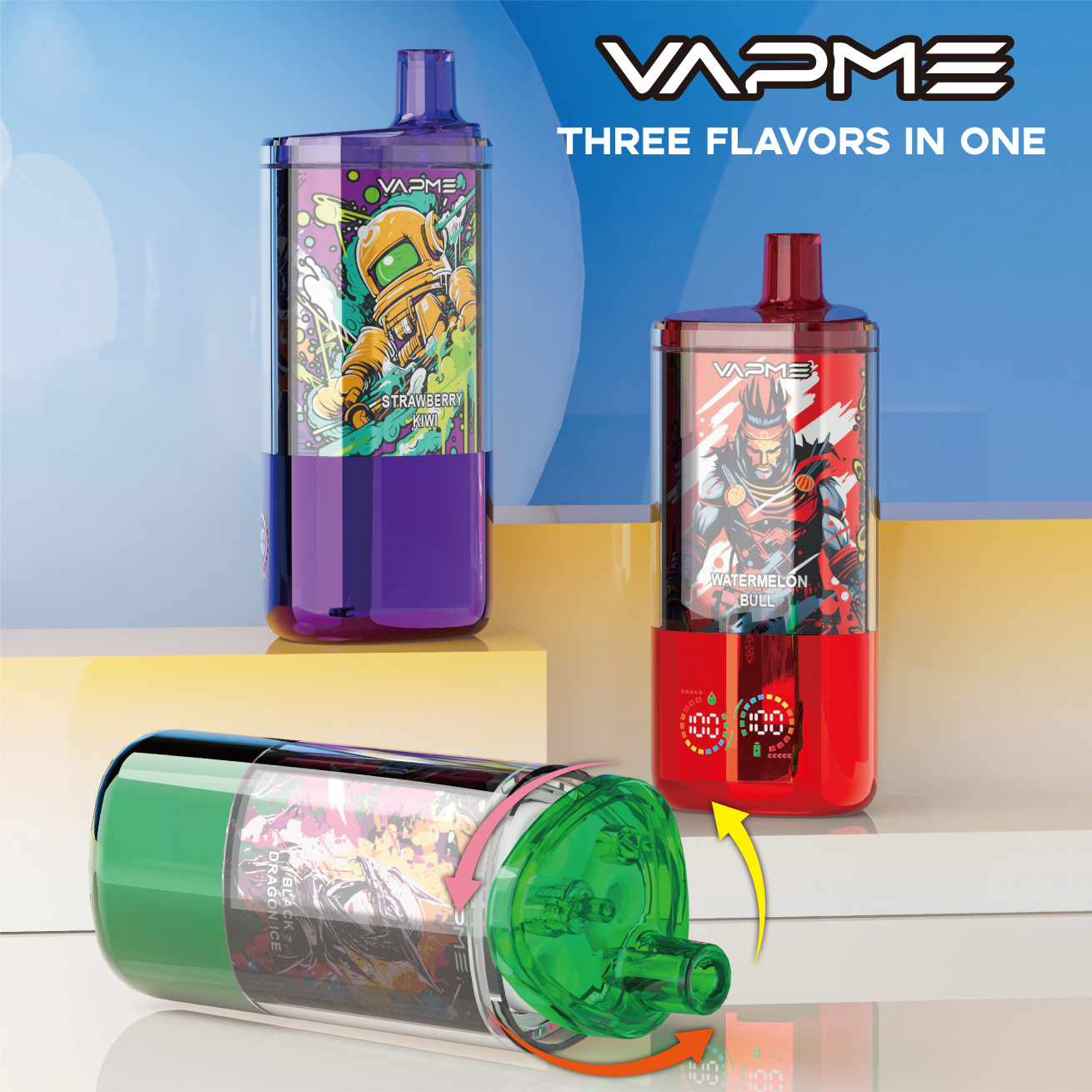VAPME-SHISHA-30000-3-in-1-DISPOSBALE-VAPE VAPME CRYSTAL 30k Disposable vape - Image 1
