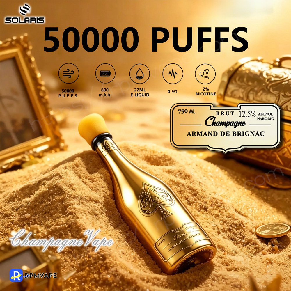 rpmvape-solaris-champagne-50k-puffs-1 Armand de brignac Champagne vapSAIMEOe 50000 PUFFS Disposable vape - Image 1